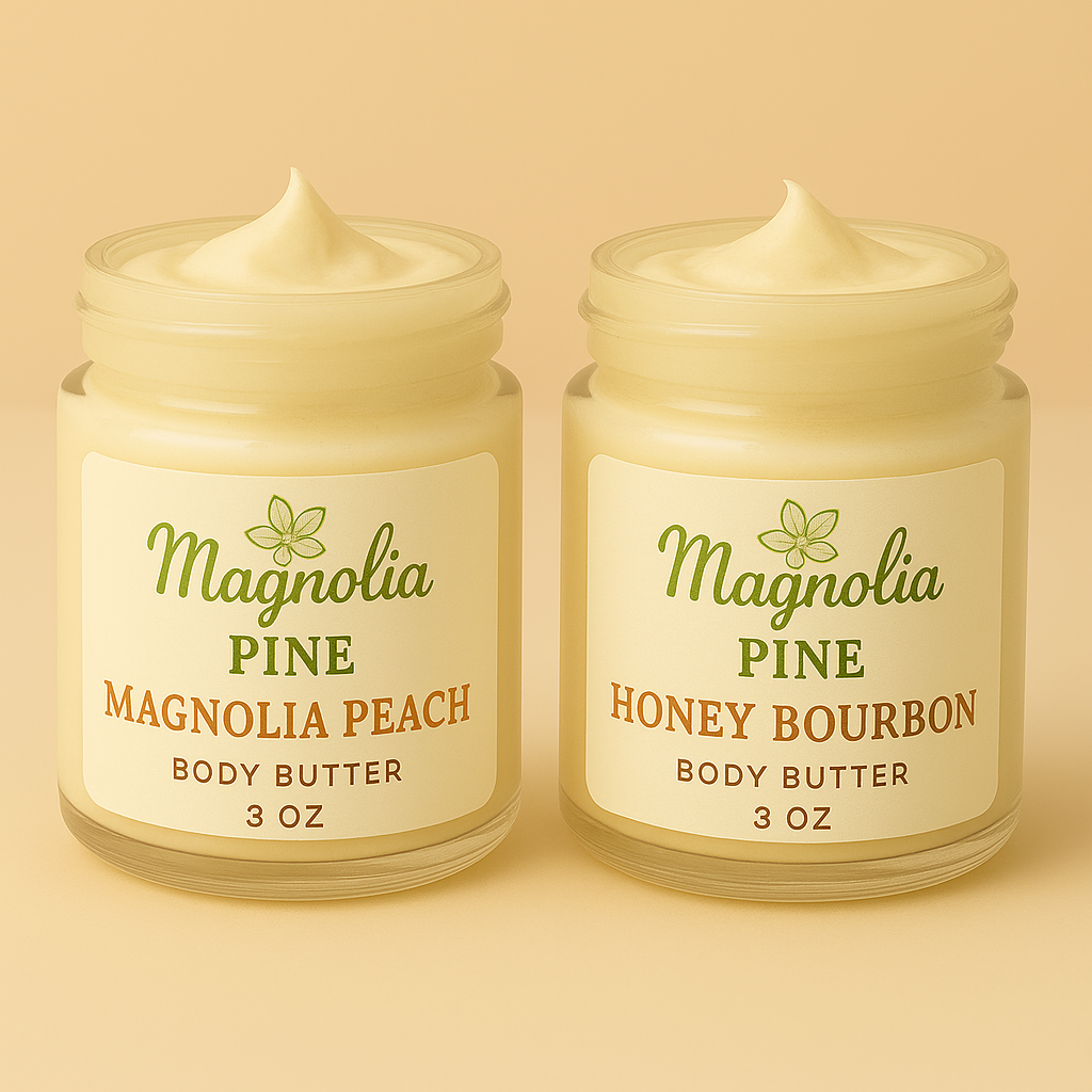 Magnolia Pine Body Butter Duo - 3 oz Jars