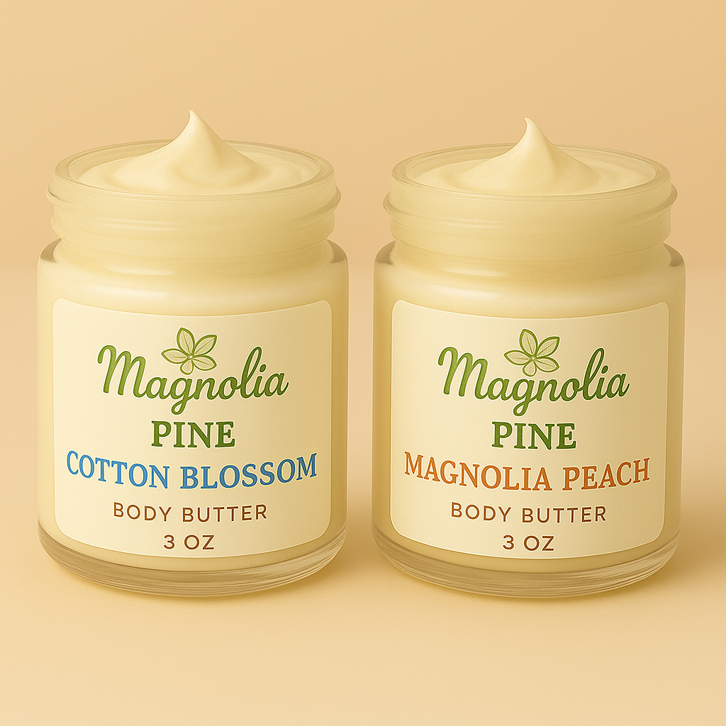 Magnolia Pine Body Butter Duo - 3 oz Jars