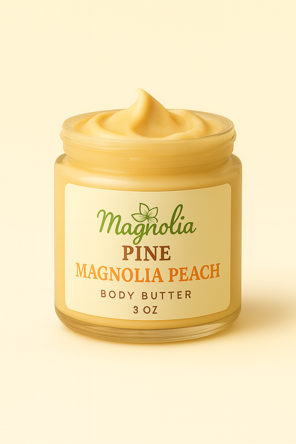 Magnolia Peach Body Butter - Sweet & Refreshing 3oz Jar