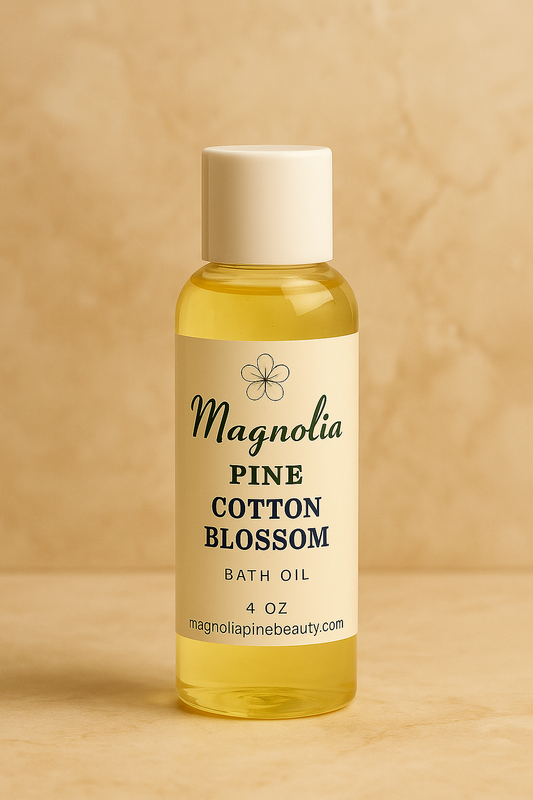 Cotton Blossom Bath Oil - Luxurious Aromatherapy 4oz Bottle