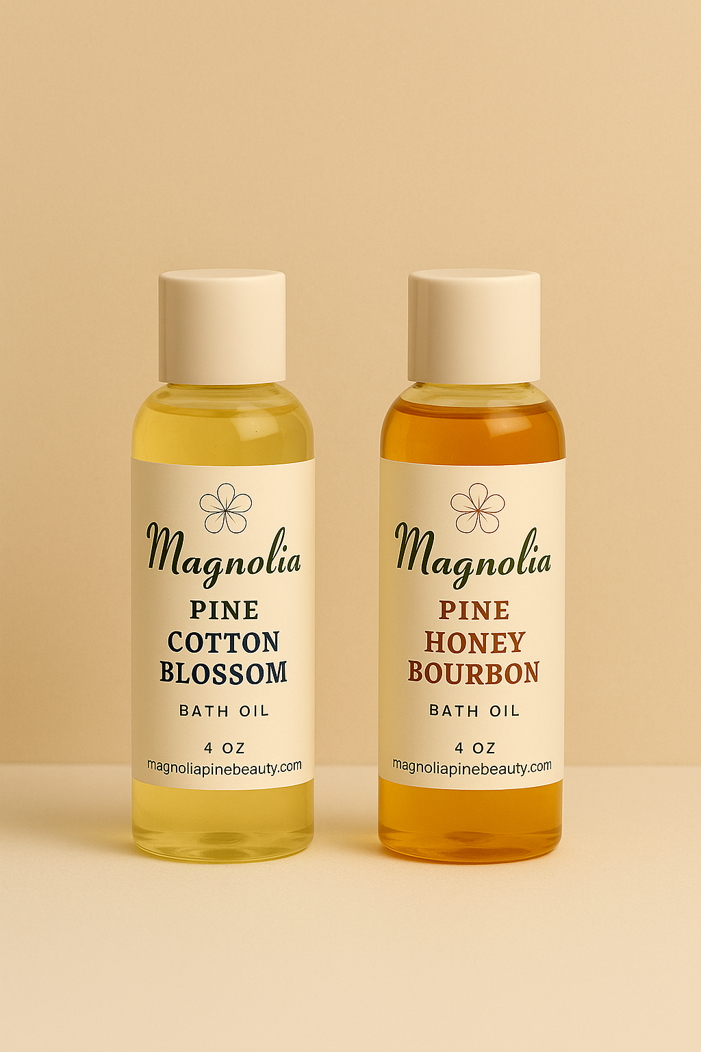 Final Pour Bath Oil Duo — Cotton Blossom & Honey Bourbon