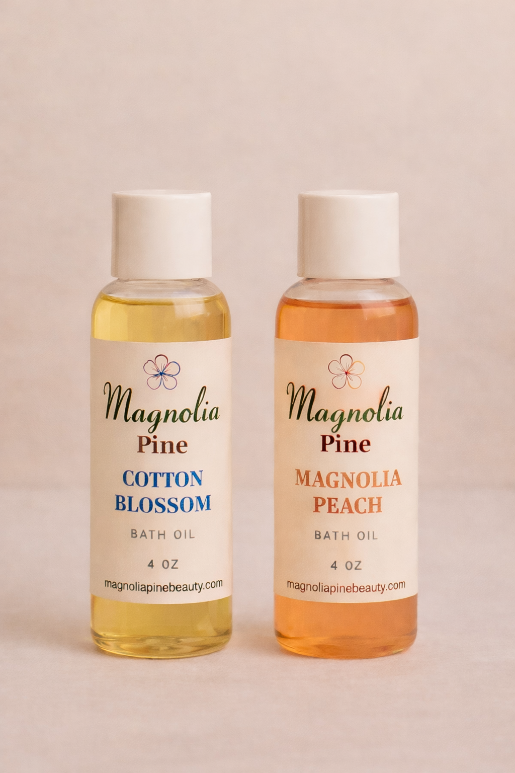 Final Pour Bath Oil Duo — Cotton Blossom & Magnolia Peach