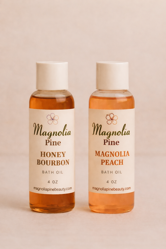 Final Pour Bath Oil Duo — Honey Bourbon & Magnolia Peach