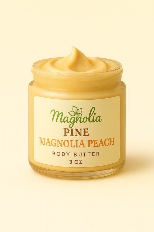 Magnolia Peach Body Butter - Sweet & Refreshing 3oz Jar